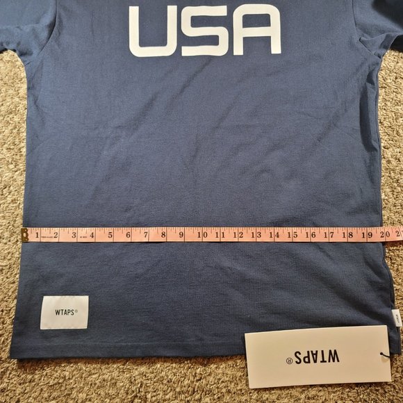 New Balance x WTAPS TC Jersey Long Sleeve T-shirt Men's Size Small MT01606 Blue - Picture 9 of 12